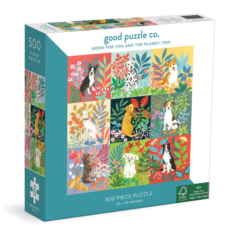 Good Puzzle Co. Dogs and Flowers Galison