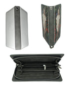 Sublimation Wallet Women's Zipper Card Holder Storage Bag Double Side Bank Leather Women's Travel Clutch Wristband DIY Craft (Grey Double Side Blank) WoodArtSupply