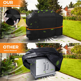 Ultima Durable Grill Cover for Weber Genesis 300 & Genesis II 300 Series Grills,Heavy Duty Waterproof Rip-Proof 58" BBQ Cover,Fade Resistant 7130 Gas Grill Cover with Straps for Weber 3 Burner Grill PasWith