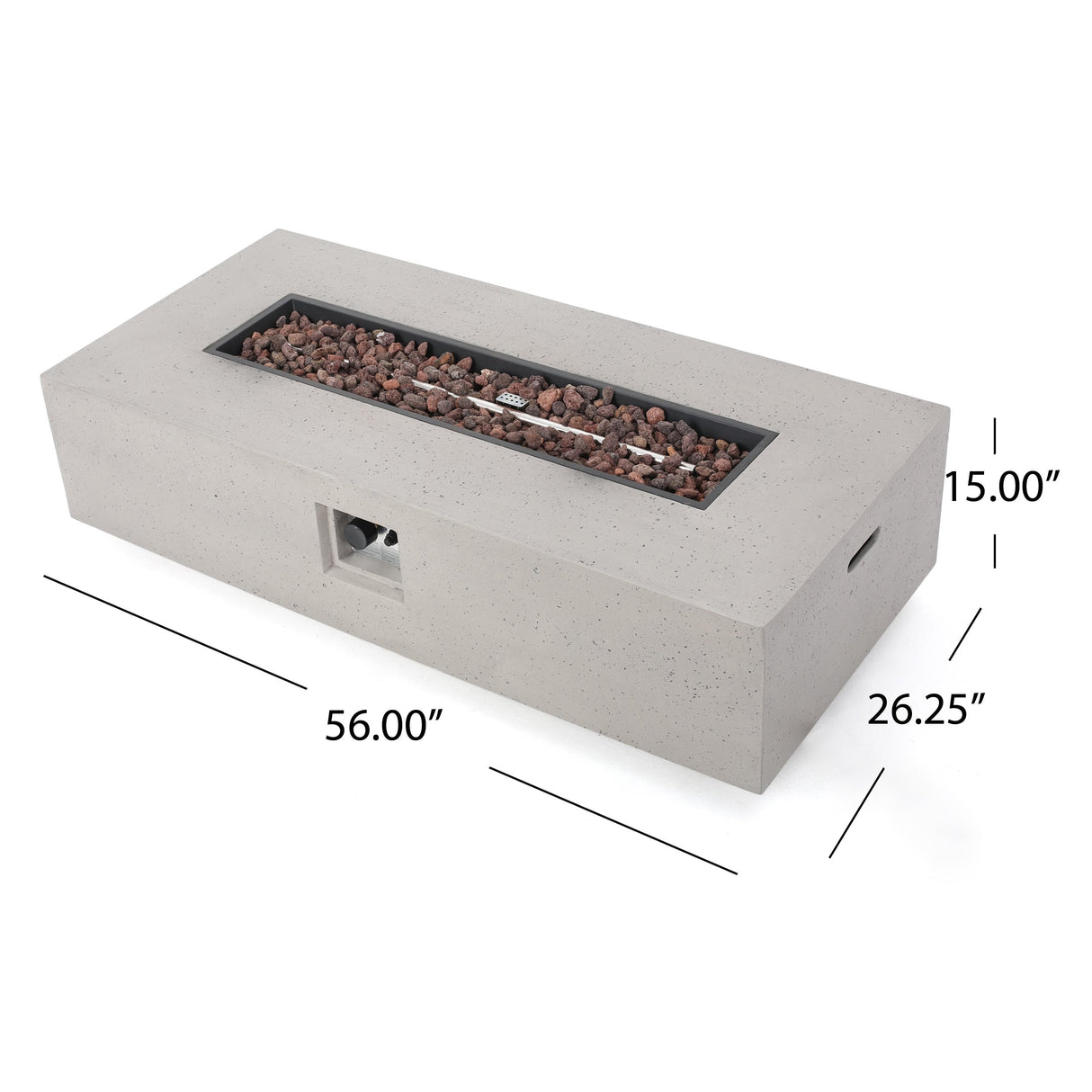 Christopher Knight Home Cape Coral Outdoor Chat Set with Fire Table, 5-Pcs Set, Khaki / Light Grey Christopher Knight Home