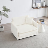 Tmsan 2 Piece Chenille Cloud Couches Set, Modern Deep Seat Loveseat and Single Sofa Chair Set Living Room Furniture Set for Bedroom Apartment Office Tmsan