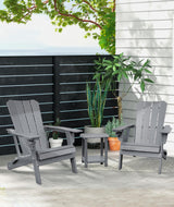 GARDENSTAR Adirondack Square Outdoor Side Table,2-Tier Storage Patio Side Table, HDPE End Tables for Backyard Pool Porch Garden Lawn(Grey) GARDENSTAR