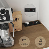 HOSTACK 71" Pantry Cabinet with Charging Station, Tall Kitchen Pantry Storage Cabinet with Microwave Stand, Farmhouse Kitchen Hutch Cabinet with Storage Drawers for Living Room, Dining Room, White HOSTACK