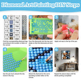 MAXBYE Diamonds Painting Kits for Adults, Cute Dog and Its Partner Diamond Art Kit for Beginners, DIY Animal Dog Round Full Diamond Gems Create Wall Art Decorations and Gifts 12x12 inch MAXBYE