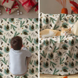 Horaldaily Christmas Flannel Blanket Throw, Holly Pine Cone Soft Fuzzy Plush Cozy Fleece Blankets for Couch Sofa Bed Lounging, Ideal Gifts for Kids Adults Wife Self, 50x60 Horaldaily