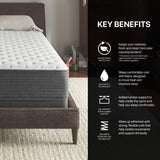 Beautyrest Silver BRS900 12” Extra Firm Full Mattress, Cooling Technology, Supportive, CertiPUR-US, 100-Night Sleep Trial, 10-Year Limited Warranty, White Beautyrest