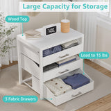 BOLUO Closet Drawers White 3 Drawer Dresser for Closet Organizers and Storage Bedroom Dorm Modern BOLUO