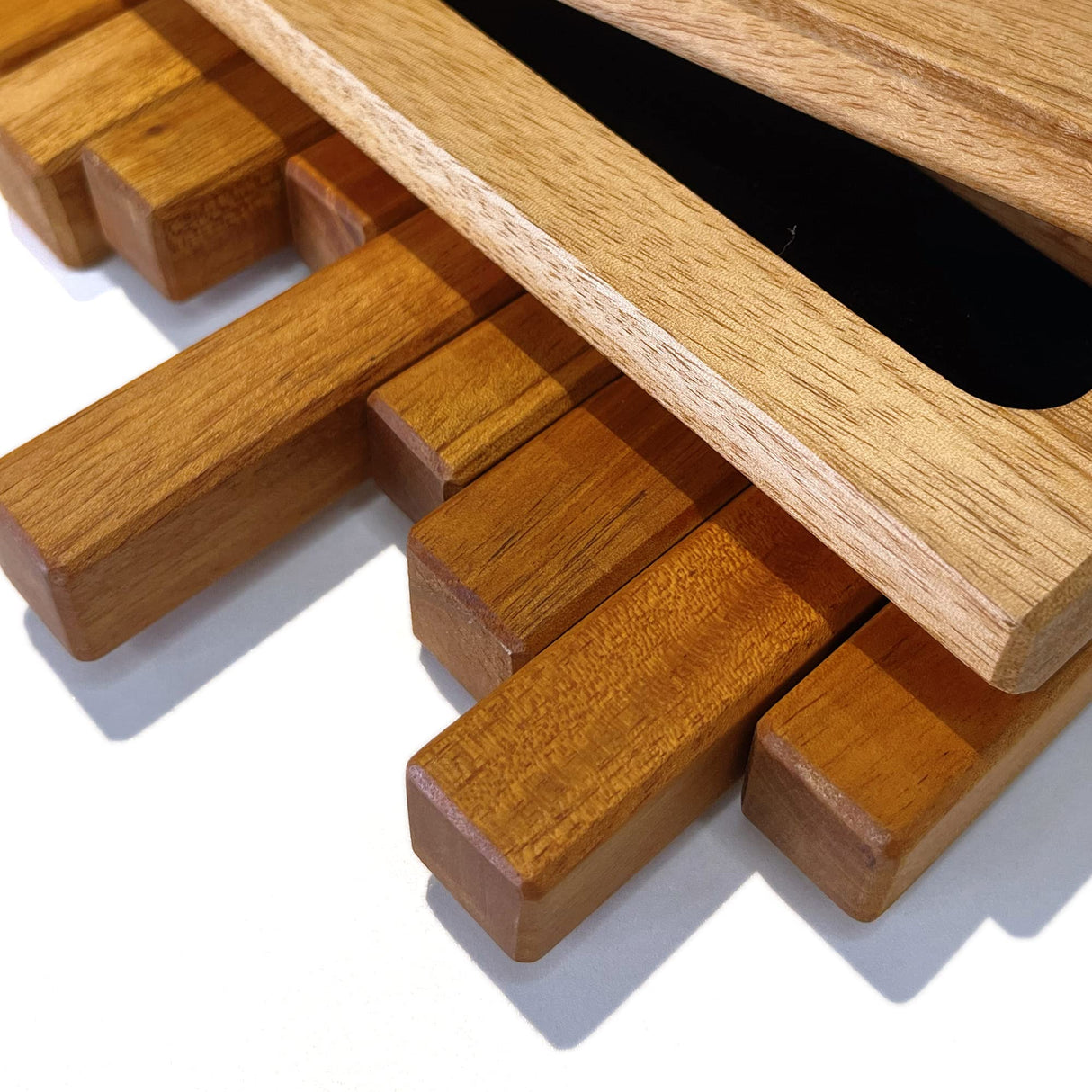 Acsigesn Wooden Coat Rack Wall Mounted Sticks Multi Rack Solid Handmade Natural Cherry Wood Artwork with 5 Flip-Down Unique Modern Hooks for Coats Bag Hat Umbrella Acsigesn