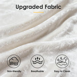 Dreamzie 3 in 1 Convertible Sleeper Sofa Bed, Pull Out Couch for Living Room with Side Pocket, Loveseat Sleeper with Adjustable Backrest (Fabric, White) Dreamzie