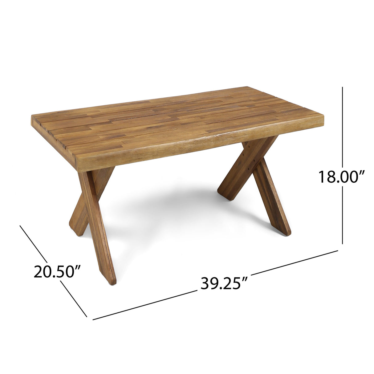 Christopher Knight Home Irene Outdoor Acacia Wood Coffee Table, Sandblast Teak Finish Christopher Knight Home