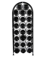 PAG 23 Bottles Arched Freestanding Floor Metal Wine Rack Wine Bottle Holders Stands, Black PAG