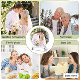 Qunclay 6 Pcs Sublimation Blanks Crystal Sublimation Canvas Blanks Decorative Heat Transfer Photo Frame Crystal Picture Frame for DIY Custom Tabletop Supplies (Round,4 x 4 in) Qunclay