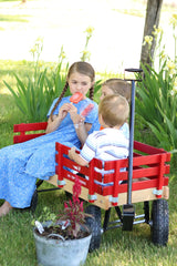 Berlin Flyer Sport Kid's Wagon - Model F410 - Amish Made in Ohio, USA - 10" No-Flat Tires (Red) premier wagons