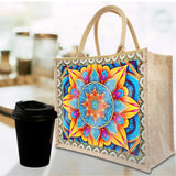 Generic 5D Diamond Art Painting Tote Bag Kit, DIY 5D Diamond Art Painting Handbag Kits, Diamond Art Painting Bag, (Single Side Dot Diamond) (#07-Mandala) WoodArtSupply