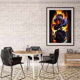 nekpiahu SkullFlower Diamond Art Painting Kits for Adults,Flowers Diamond Painting Kits for Beginners 5D Skull Full Drill Diamond Dots,Fire Gem Art Crafts for Adults Wall Decor 12x16inch nekpiahu