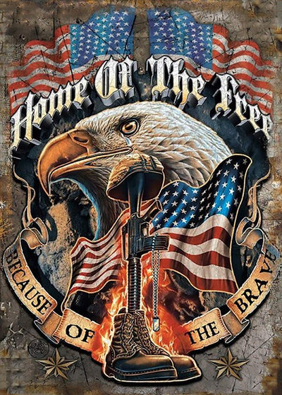 vodwml DIY 5D Diamond Painting Eagle and Flag by Number Kits Full Drills for Adults, Cross Stitch Crystal Rhinestone Embroidery Pictures Arts Craft for Home Wall Decor Gift.(30x40cm/11.8x15.7inch)