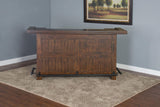 Sunny Designs Tuscany 78" Farmhouse Wood Bar Unit in Medium Brown Sunny Designs