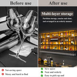 Upgrade Metal Wine Rack Wall Mounted With LED Light Modern,Bar Floating Wall Shelves Iron,Large Wall Mounted Wine Rack Metal For Bar Counter,Floating Shelf,Bar Shelves For Liquor Bottles For Kitchen(G LIHDNGXM