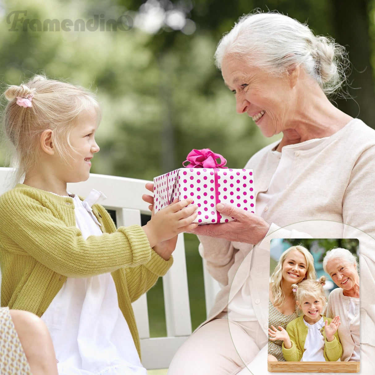 Framendino, 4 Pack Sublimation Photo Frames Blanks 5 x 7 Inch Heat Transfer Metal Picture Frames with Wood Base DIY Photo Prints Framendino