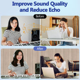 BUBOS 10 pack Large Acoustic Panels, 48"X 12"X 0.4" Sound Proof Panels for Walls,Decorative Sound Proof Panels,Self-Adhesive Acoustical Wall Panels,3D Slat Sound Panels for Home Office Studio Camel BUBOS