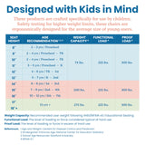 ECR4Kids Hideaway Table and Chair Set, Kids Furniture, Dark Walnut/Antique White, 3-Piece ECR4Kids