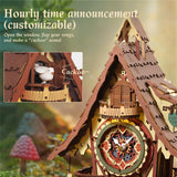 ROKR 3D Wooden Puzzles for Adults, Cuckoo Clock Model Kit, Room Home Decor DIY Watch Making Kit Functional Mechanical Building Toys, Hobbies Birthday Christmas Day Gifts for Men Women Kids 14+ ROKR