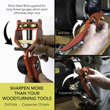 Woodcut Tools Tru-Grind Original Turning Tool Sharpener System including a Jig to Sharpen all Woodturning Tools up to 1-1/2" with Base Slide for Lathe Woodturning Tools Woodcut Tools