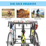 Mythinglogic Garage Bike Storage Rack, Freestanding Organizer for Adult or Kids Bike, 3 Bicycle Holder for Indoor and Outdoor Use Mythinglogic