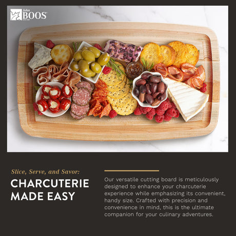 John Boos Boos Block CB Series Large Reversible Wood Cutting Board with Juice Groove, 1.5-Inch Thickness, 18" x 10.5" x 1 1/2", Maple John Boos