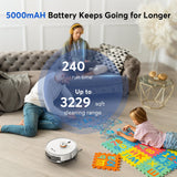Teendow D20S Max+ Robot Vacuum and Mop, Specifically Handling Pet Hair Design, 6000Pa Max Suction, with Self-Empty Dock, 10 Weeks Hands-Free Cleaning, PreciSense LiDAR Navigation, App & Voice Control Teendow