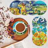 Muzagroo Art Van Gogh Diamond Painting Coasters Kits with Holder Diamond Art Coaster Kits for Beginners Diamond Paintings Kits for Adults Stress-reducing Handicrafts Paint by Diamond 8 PCS (Van Gogh) Muzagroo Art