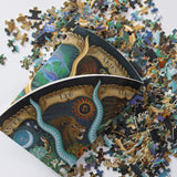 Moruska 500 Piece Puzzles for Adults- Zodiac Constellation Puzzle- Round Mandala Astrology Jigsaw Puzzle Cool and Challanege Moruska