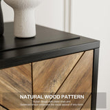 BELLEZE 68" TV Stand with 36" Electric Fireplace Heater, Entertainment Center with Storage Cabinet, Console Table for TVs up to 75" for Living Room, Bedroom - Harper (Black Ebony) BELLEZE