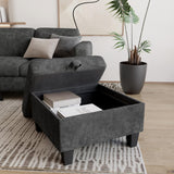 Couch for Living Room - Small Space Couches Sectional L-Shaped Sofa, 3 Seat Modern Couch, Sofas Convertible with Storage Ottoman for Small Space, Bedroom, Offices and Apartments - Grey Grzyhem
