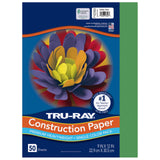 Tru-Ray Heavyweight Construction Paper, Holiday Green, 9" x 12", 50 Sheets Tru-Ray