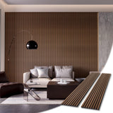 Wood Wall Panels, 2-Pack 94.5" x 12.6" Soundproof Wall Panels, Wood Slat Wall Panels for Wall Decor, Walnut AEVDOY