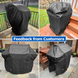 SunPatio BBQ Grill Cover 52 Inch, Outdoor Durable Waterproof Gas Barbecue Cover, Compatible for Weber Spirit 200 and 300 Series, Charbroil and Kenmore Grills, Compared to Weber 7106, 52" x 26" x 43"H SunPatio
