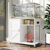 TRYKERPET 40 Gallon Fish Tank Stand, Aquarium Stand with Power Outlets, Cabinet for Fish Tank Accessories Storage, Heavy Duty Breeder Tank Suitable for Turtle Tank, Reptile Terrarium, 440LBS Capacity TRYKERPET