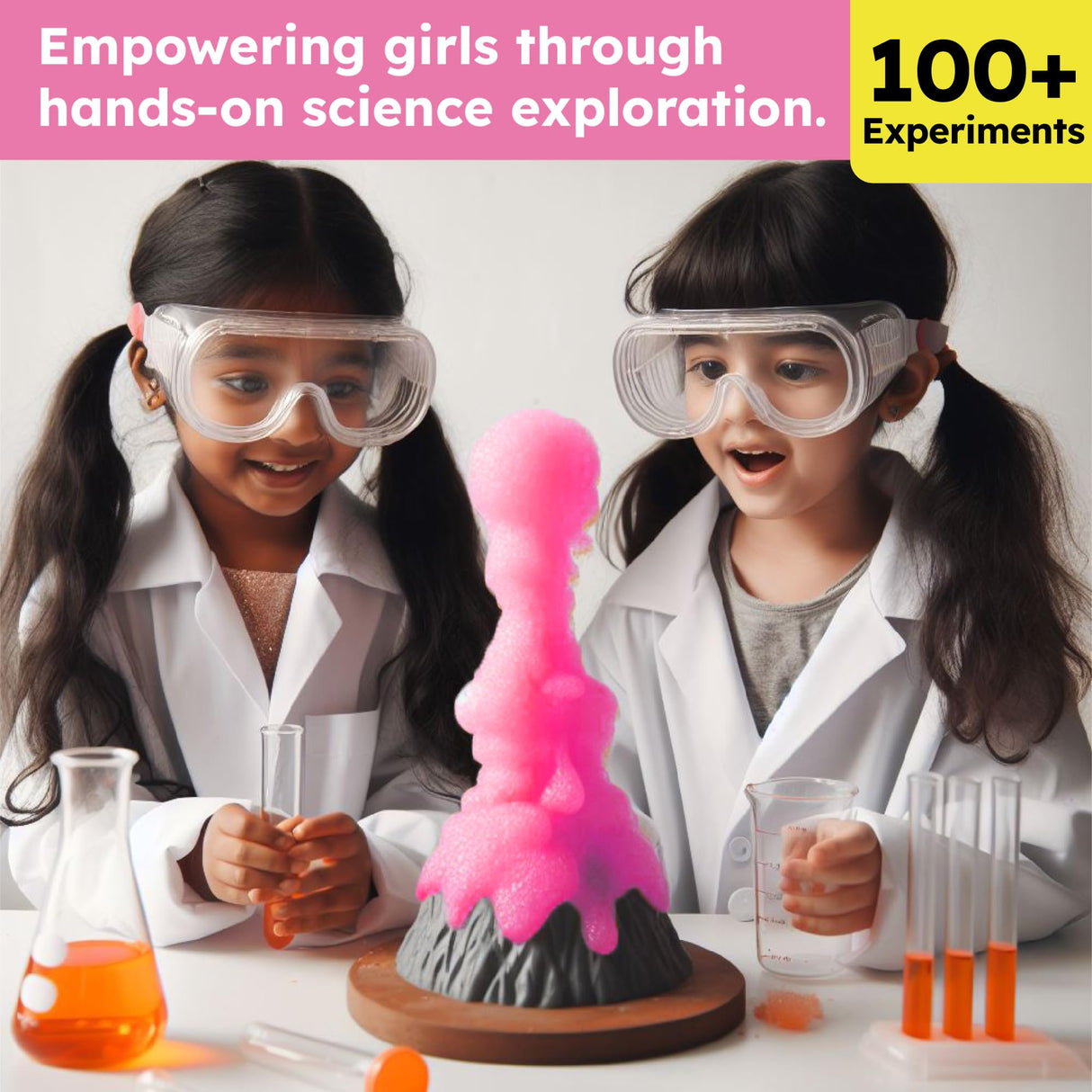 Butterfly EduFields 100+ Girls Science Kit for Kids Ages 4 5 6 7 8 | Girls in STEM & Science Experiments | Educational Gift Ideas for 4 5 6 7 8 Year Old Girl | STEM Projects, Fun Learning Butterfly EduFields