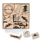 Lord Of Maps Fantasy Map-Making Stamp Kit – 16-Piece Rubber Stamp Set for TTRPG, World Building, Battle Maps, Jounaling, Arts & Crafts - Mountains, Hills, Volcano, Lake, Compass Rose LORD OF MAPS