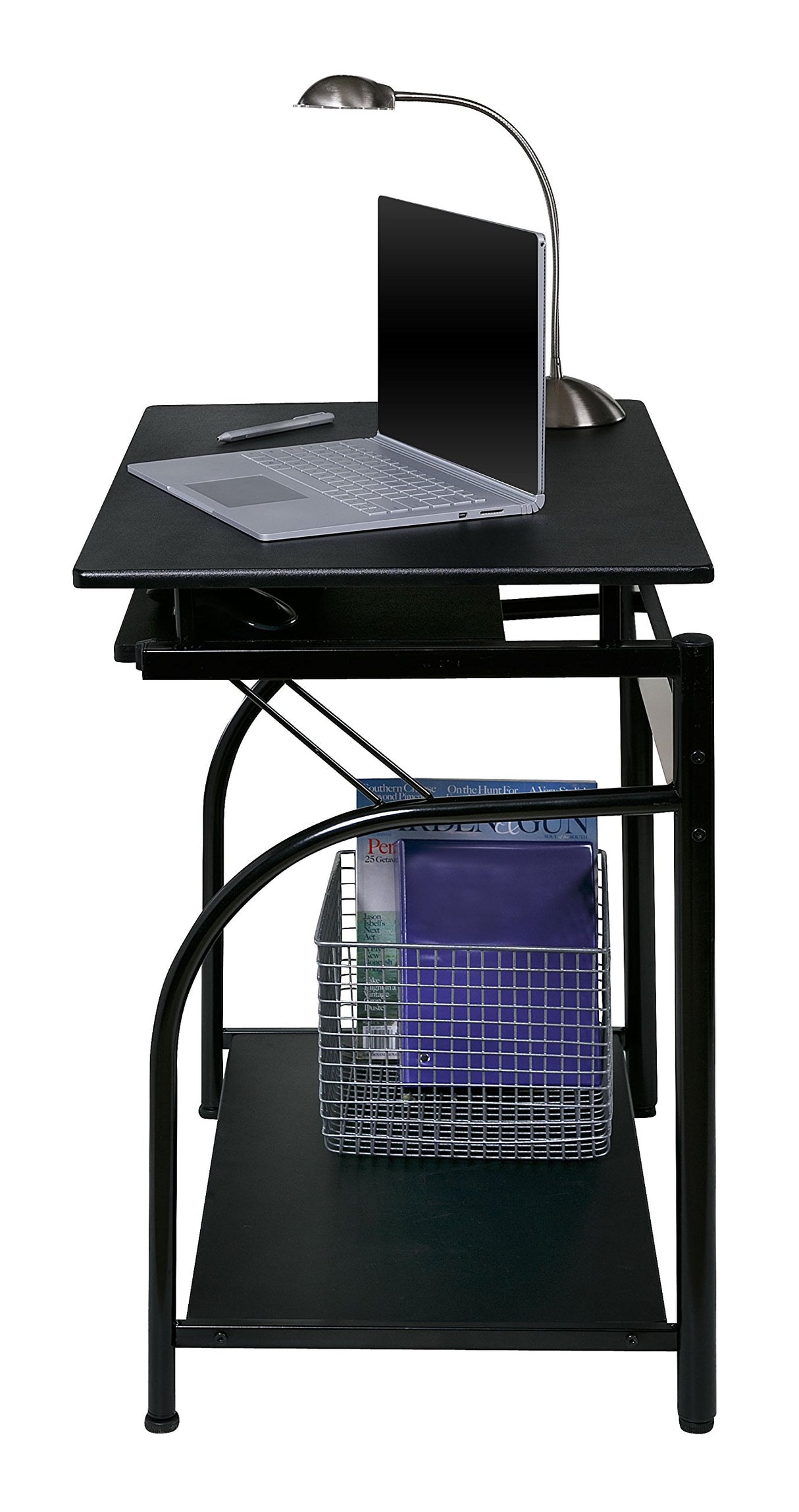 OneSpace Stanton Desk with Pullout Keyboard Tray Computer, Black OneSpace