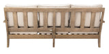 SAFAVIEH Couture Patio Martinique Natural and White Wood Outdoor Sofa, Natural/White SAFAVIEH