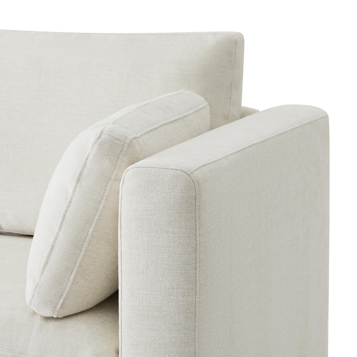 CHITA Oversized Modular Sectional Fabric Sofa Set, FSC Certified Extra Large L Shaped Couch Reversible Chaise Modular Sectional Couch, 112 inch Width,4 Seat Modular Sofa with Storage Ottoman, Linen CHITA