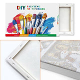 JOOZ Christmas Paint by Numbers Kit for Adults with Frame, Snowman Paint by Number with Easel, DIY Christmas Framed Paint by Number Kits for Gift Home Wall Decor 8x12 Inch JOOZ