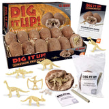 MindWare Dig It Up! Dinosaur Skeleton Eggs Excavation kit - Comes with 12 Clay Eggs, 12 Chisel Tools and 12 Instruction Sheets MindWare