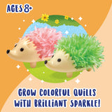 MindWare Crystal Growing Kits: Hedgehogs Bright Colors Set of 2 – Cute DIY Crystal Growing Kits for Kids & Teens – Funky mini Science Experiment in an 9pc kit – Crystals Grow in 24 Hours MindWare