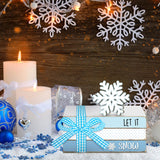 Fall Wooden Decor Table Centerpiece Maple Leaf Seasonal Highland Cow Autumn Decoration Tiered Tray Decor Gift for Table Mantel Shelves Office(Book Block) Menkxi