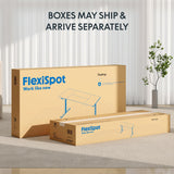 FLEXISPOT Electric Standing Desk 63 x 28 Inch Adjustable Height Desk Home Office Computer Workstation Sit Stand Desk, Black Top + Black Frame FLEXISPOT