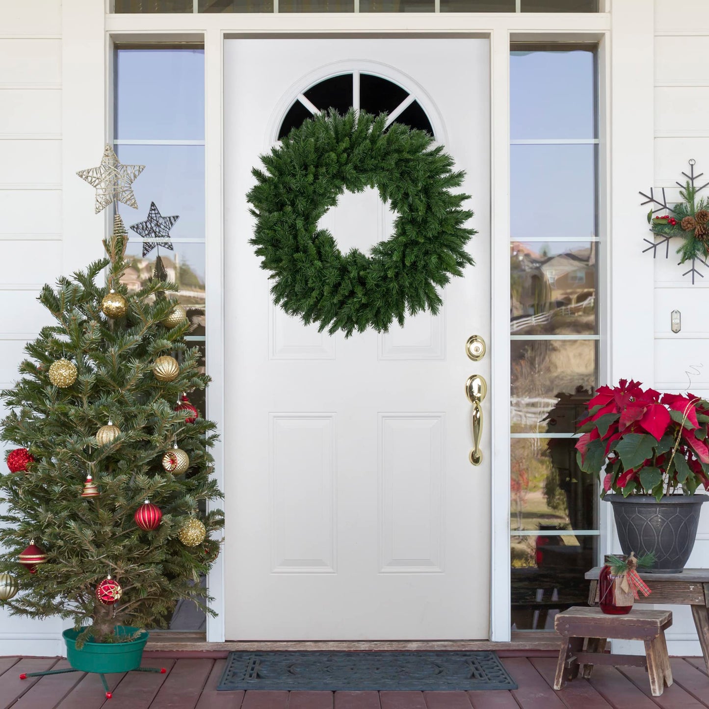 Northlight Lush Mixed Pine Artificial Christmas Wreath - 36" - Unlit