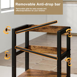 INNOD Kitchen Step Stool for Toddlers, Height Adjustable Toddler Tower with Safety Rail, Steel and Wood Toddler Kitchen Stool Helper Kids, Kitchen Stool for Kids, Learning Tower, Toddler Stool Brown INNOD